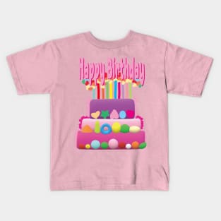 Happy Birthday Cake Kids T-Shirt